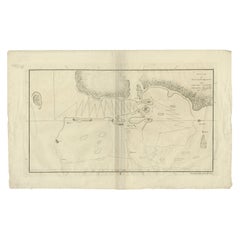 Originale antike Karte des Hafens von Tongatabu von Cook, 1784