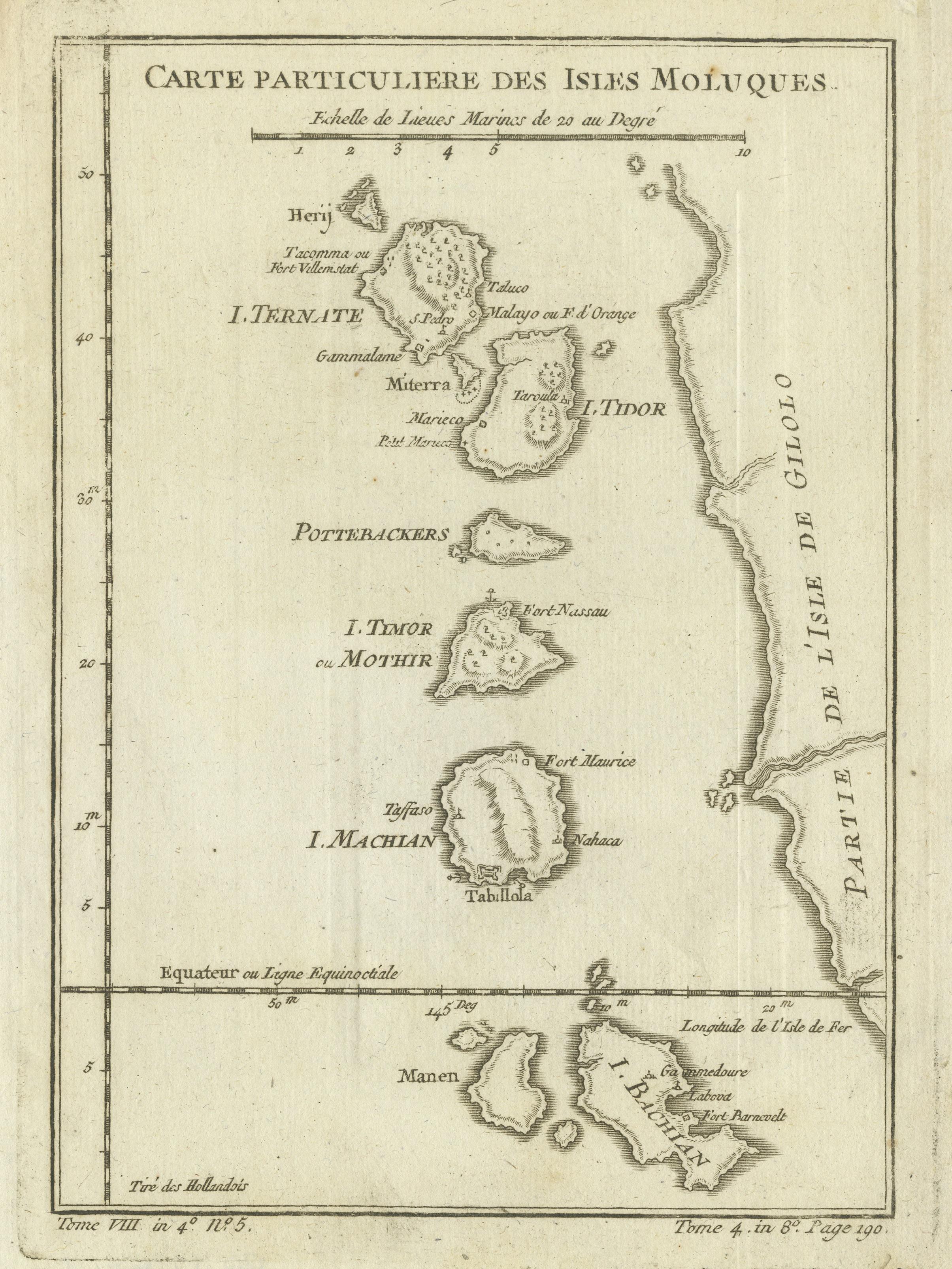 Original Antique Map of the Maluku Islands or Moluccas, Indonesia In Good Condition For Sale In Langweer, NL