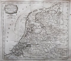 Original Antique Map of The Netherlands, Engraved by Barlow, Dated 1807