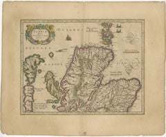 Original Antique Map of the Northern Part of Scotland, circa 1640