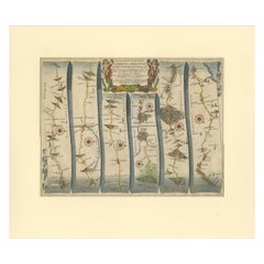Mapa original antiguo de la carretera de Marlborough a Huntspil