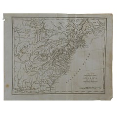 Original Antique Map of The United States, circa 1800