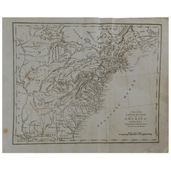 Original Antique Map of The United States, circa 1800