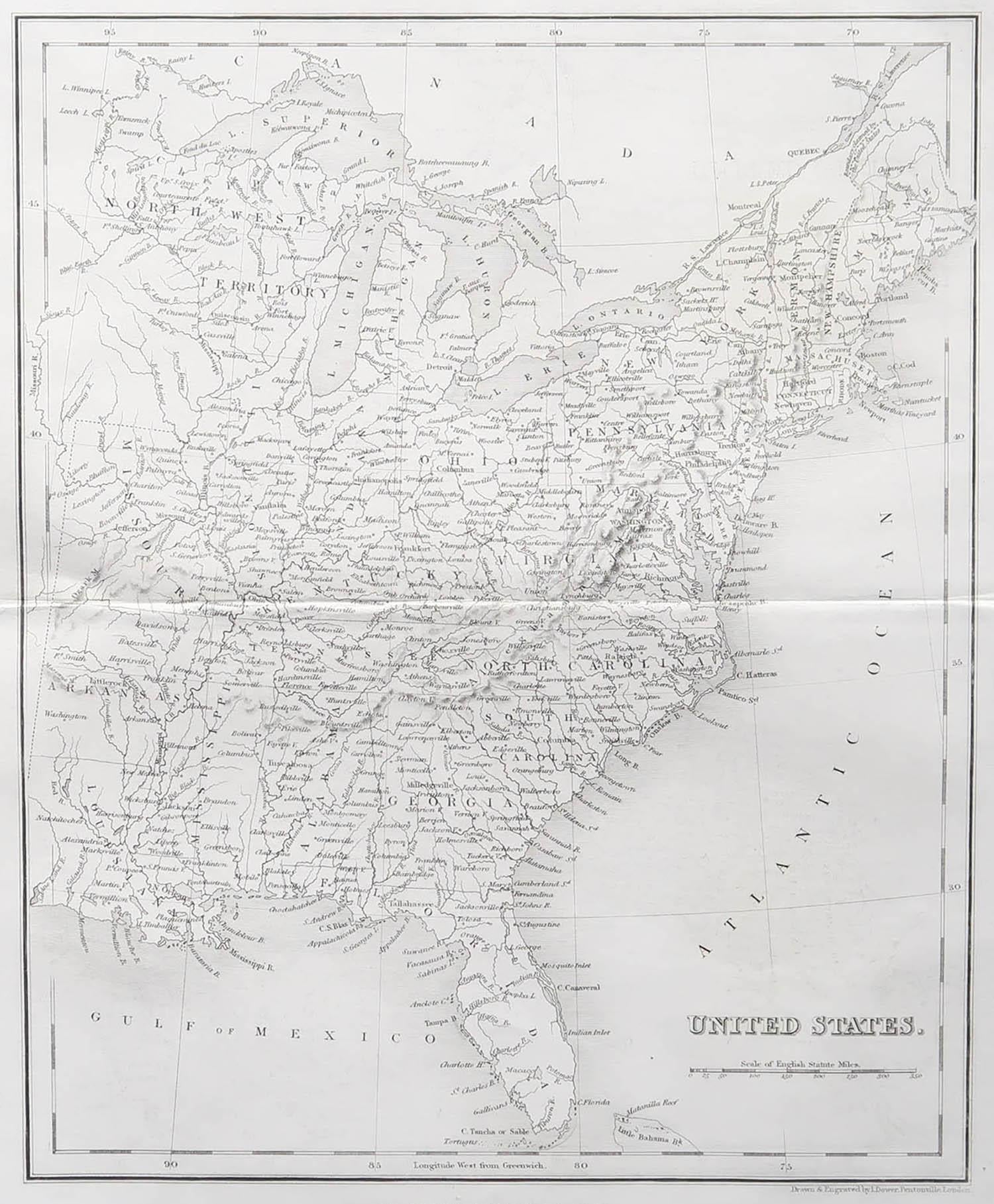Belle carte des Etats-Unis

Dessiné et gravé par J.Dower

Publié par Orr & Smith. C.1835

Non encadré.

Expédition gratuite








