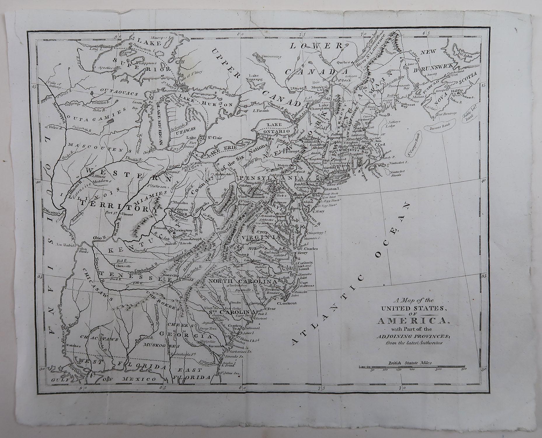 america in 1800 map