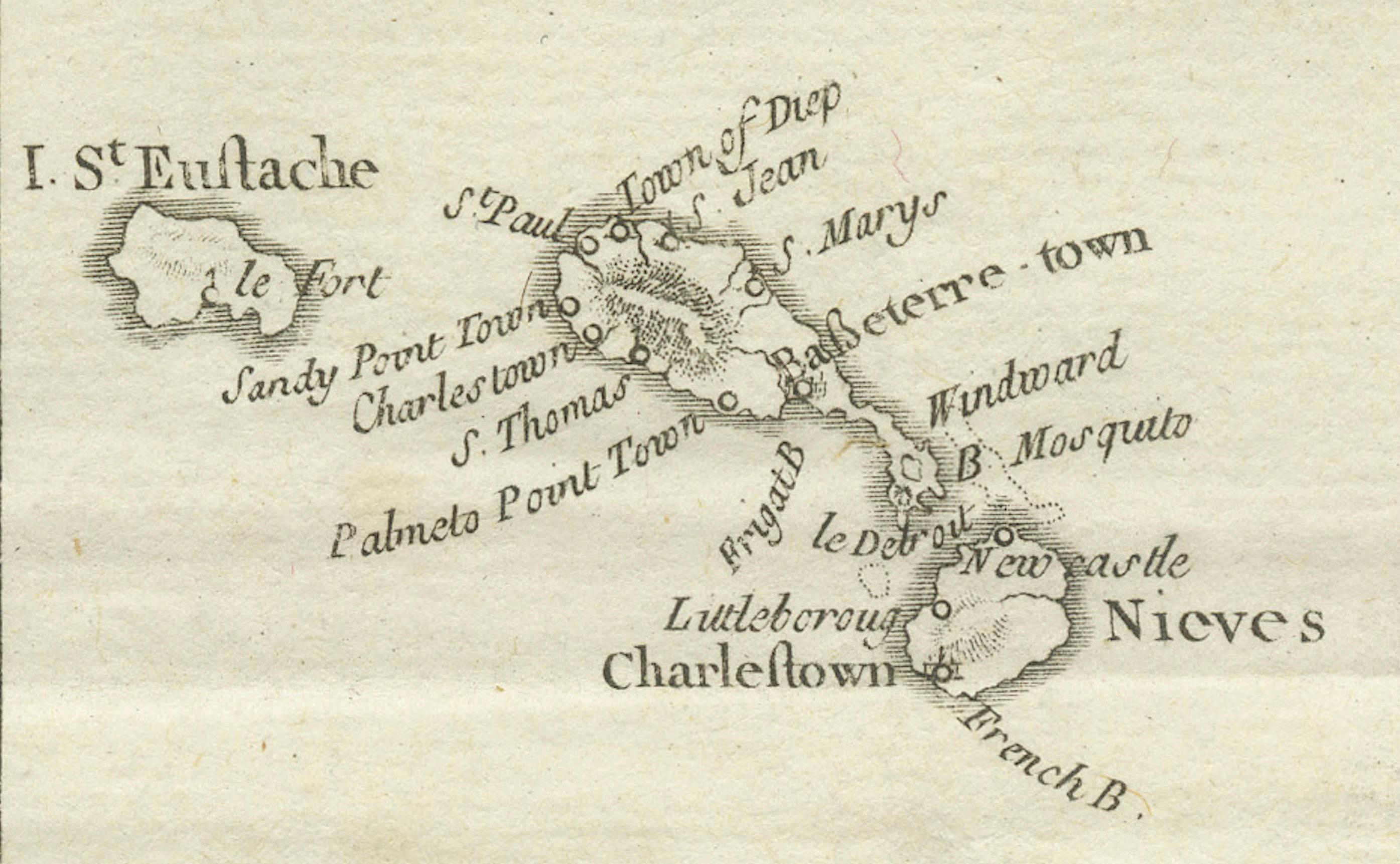 Original Antike Karte der Jungfraueninseln mit Einsätzen von karibischen Inseln, 1787 im Angebot 5