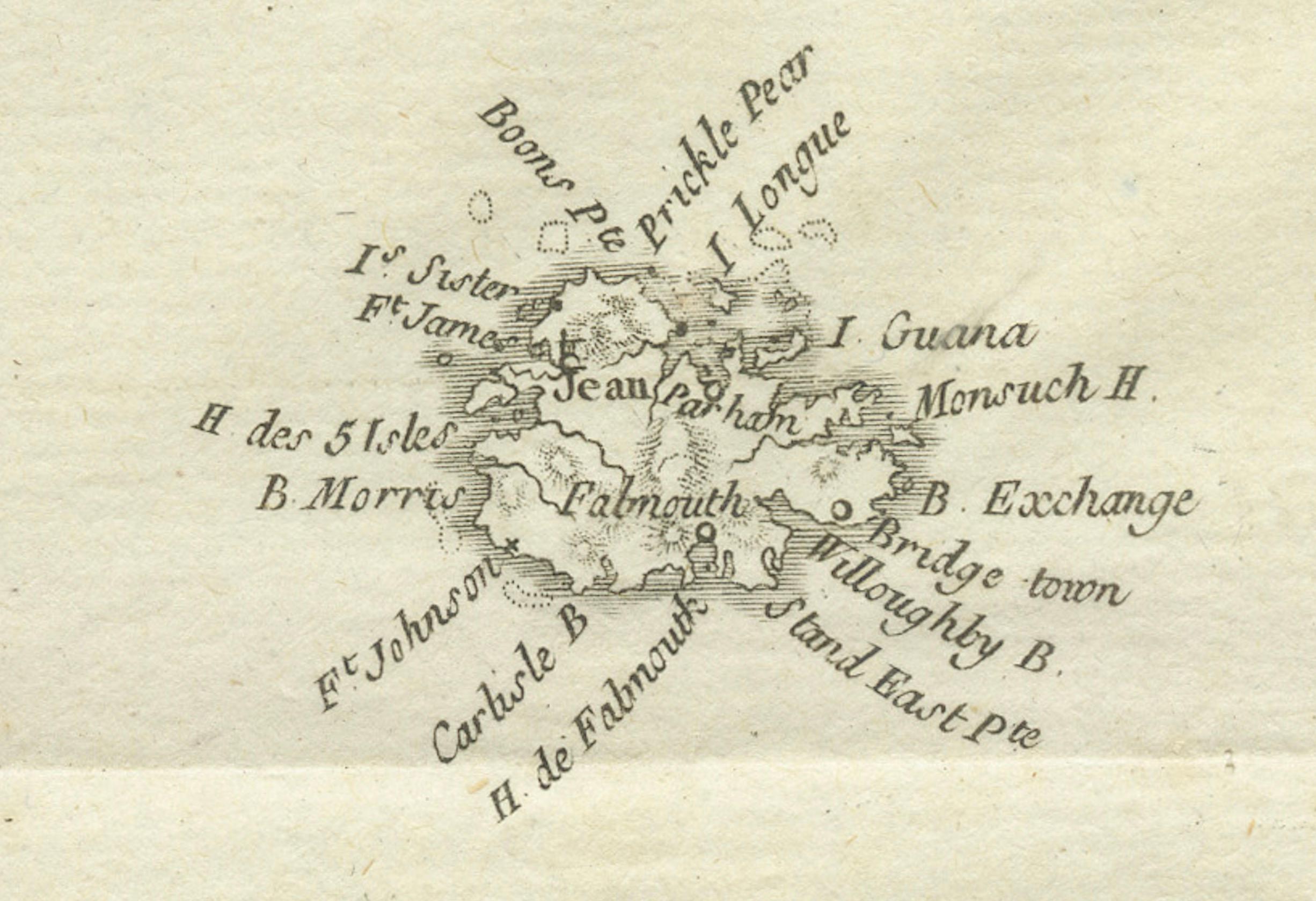 Original Antike Karte der Jungfraueninseln mit Einsätzen von karibischen Inseln, 1787 im Angebot 4