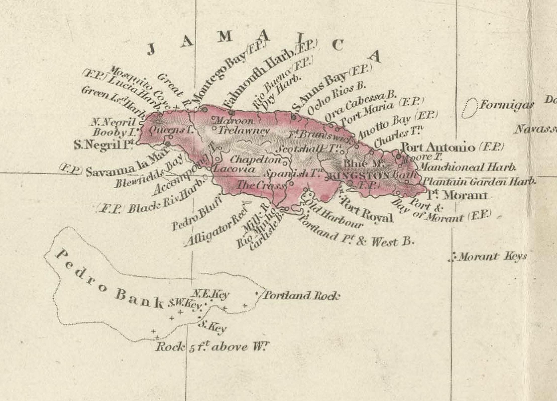 Original Antique Map of the West Indies by J. Arrowsmith, 1842 In Good Condition For Sale In Langweer, NL