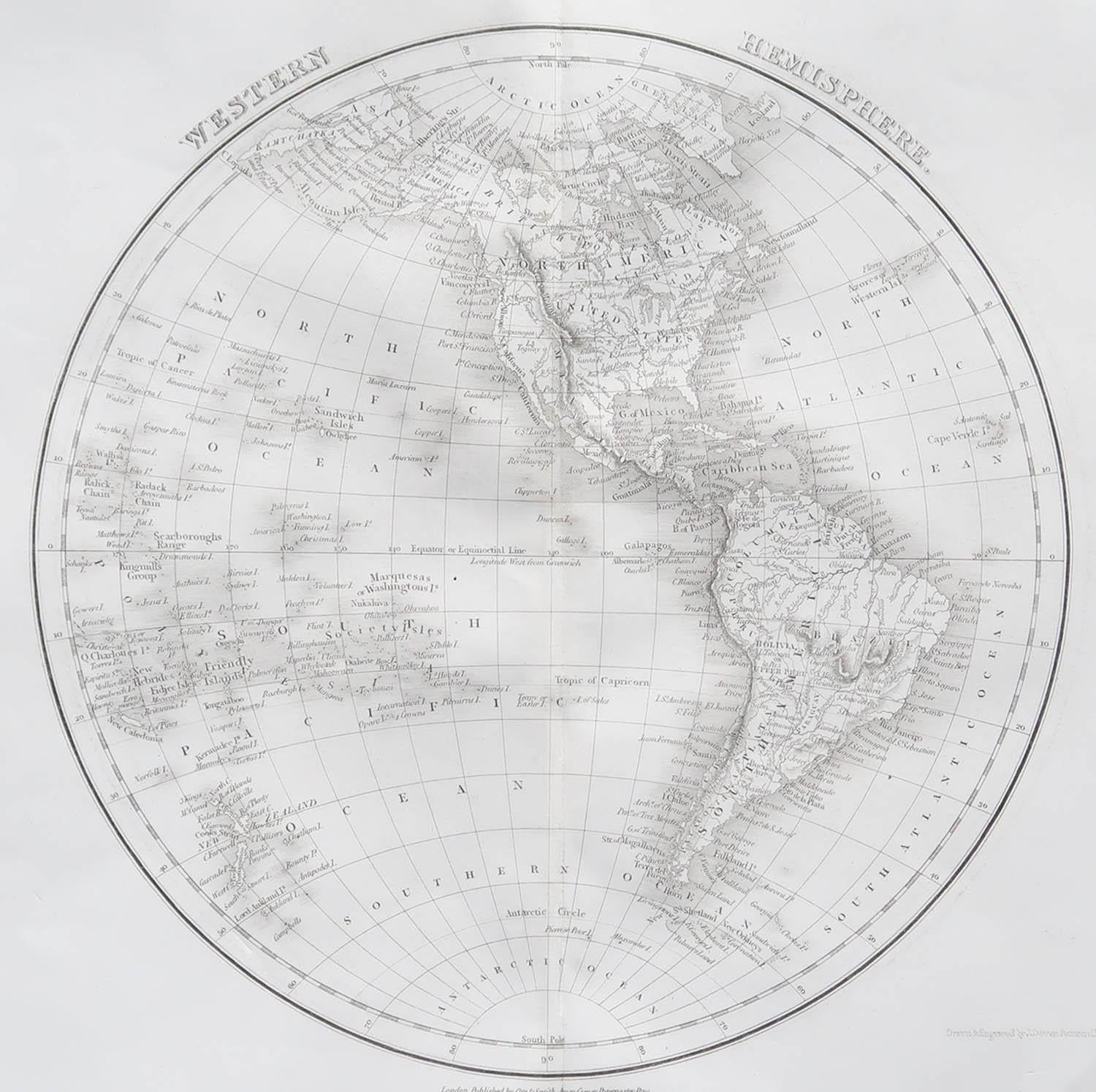 Belle carte de l'hémisphère occidental 

Dessiné et gravé par J.Dower

Publié par Orr & Smith. C.1835

Non encadré.

Expédition gratuite








