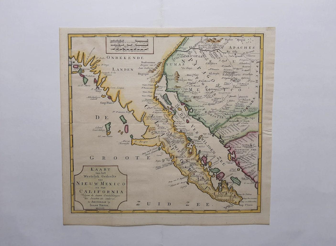 Original Antike Karte des westlichen Teils von NEW MEXICO & CALIFORNIA  (Graviert) im Angebot