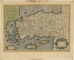 Mappa antica originale della Turchia, Asia Minore e Cipro