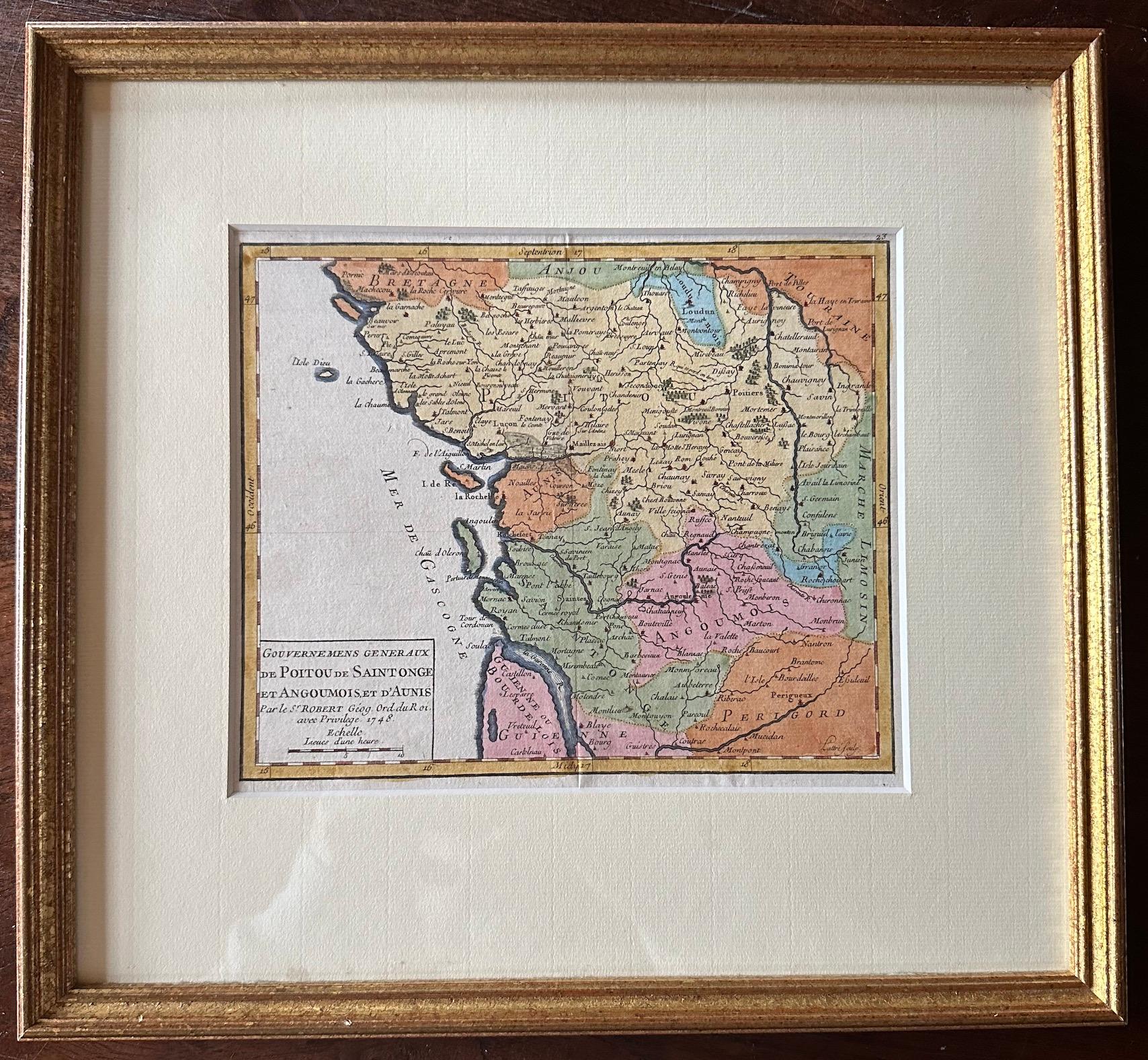 A nicely framed and hand-coloured decorative map titled 