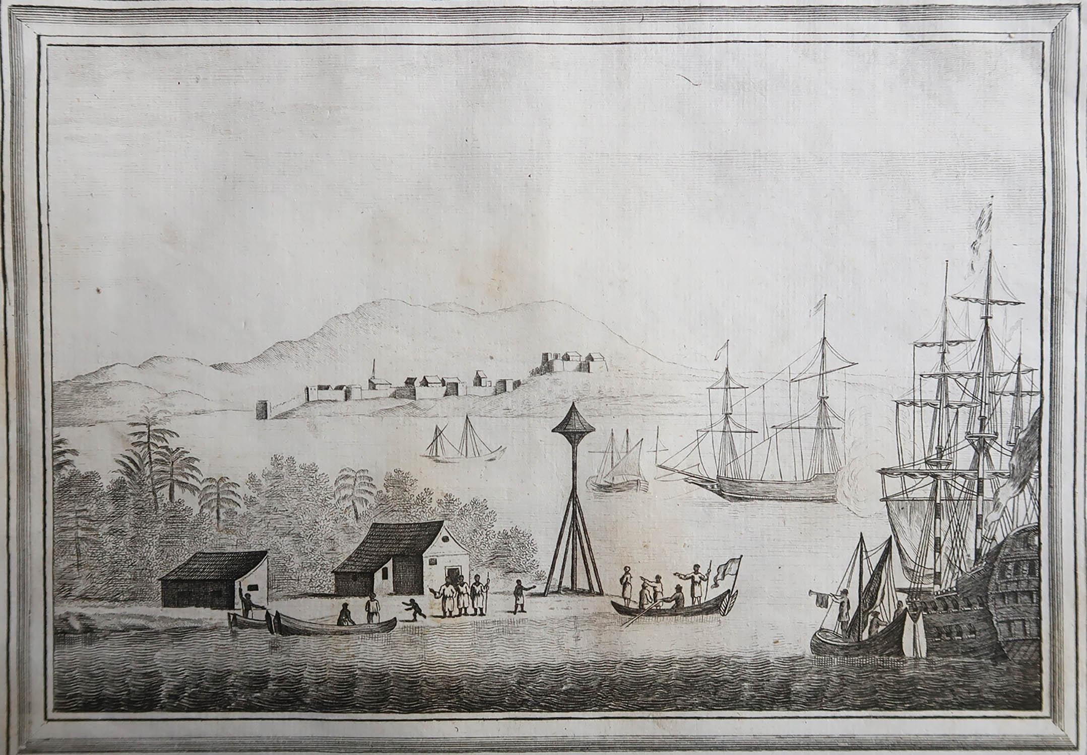 Wonderful marine or travel print. 

Copper-plate engraving

Published C.1780 

Unframed.


  



  
 



