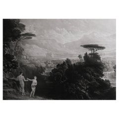 Original Antique Mezzotint by John Martin, The Fall of Man, Sangster, C.1850