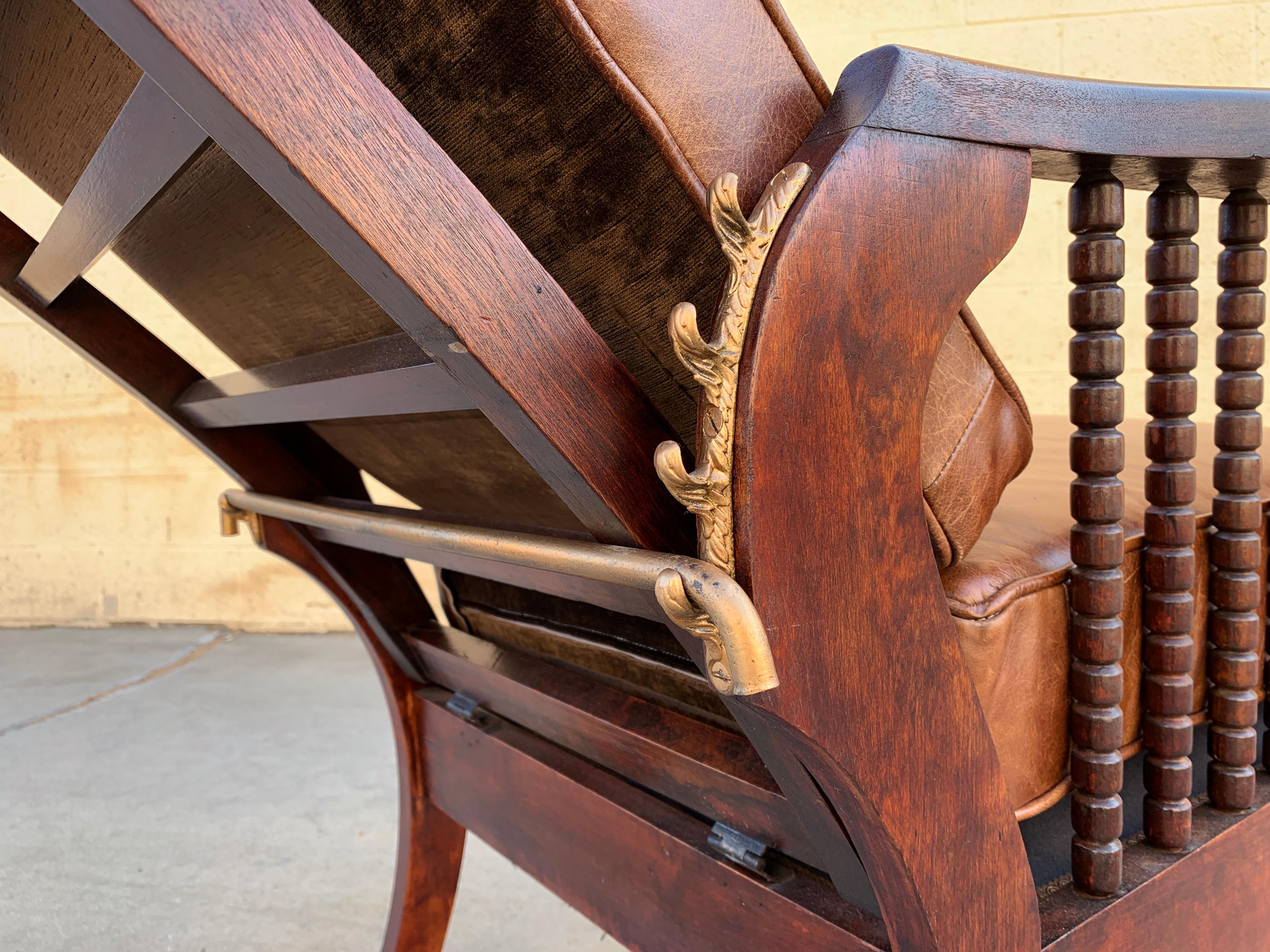 antique recliner chair