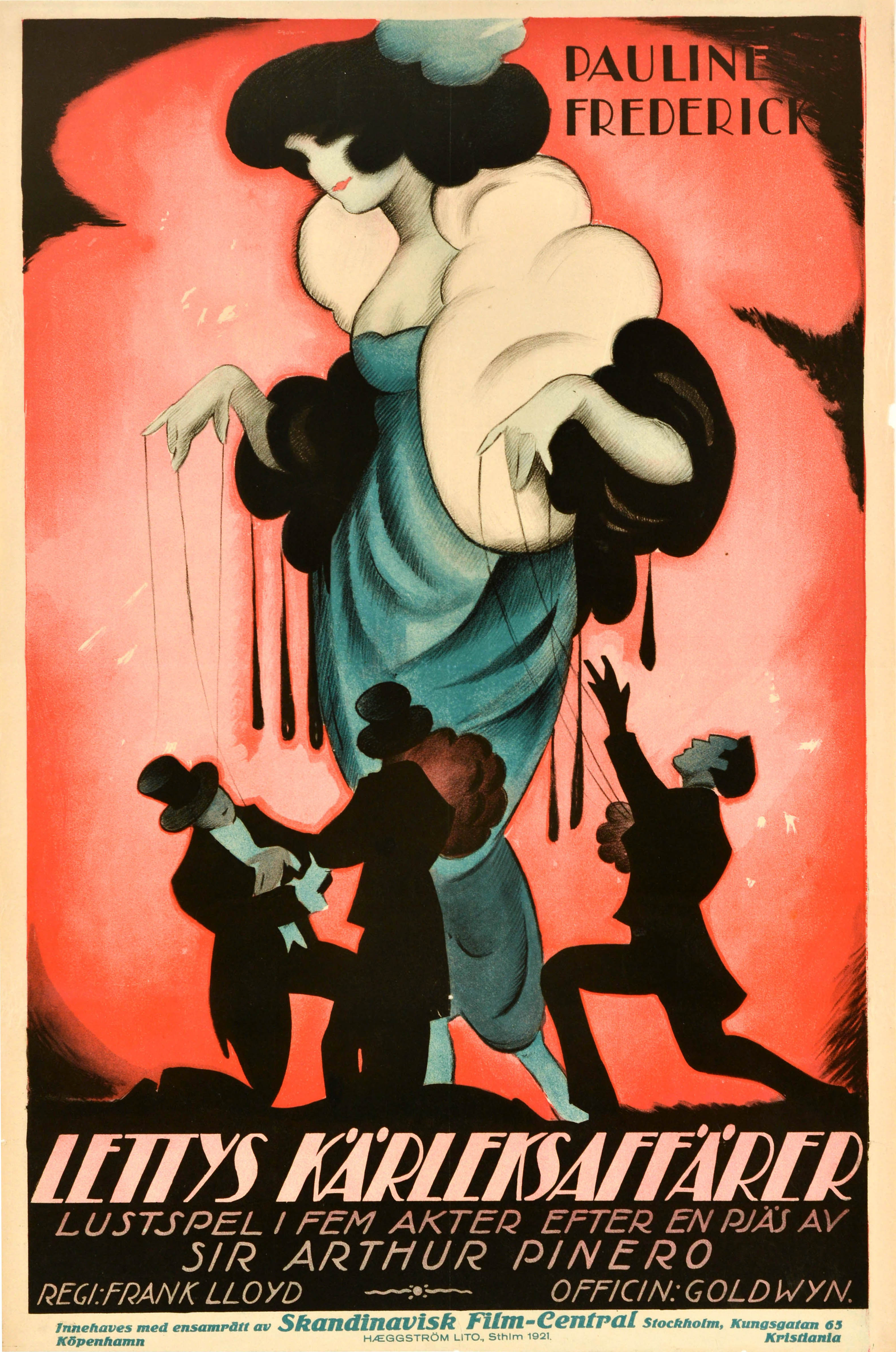 Original Antique Movie Poster The Loves Of Letty Pauline Frederick Art Deco
