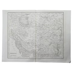 Original Antique Map of Iran By J.Dower. Unframed, Circa 1835