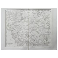 Original Antique Map of Iran By J.Dower. Unframed, Circa 1835