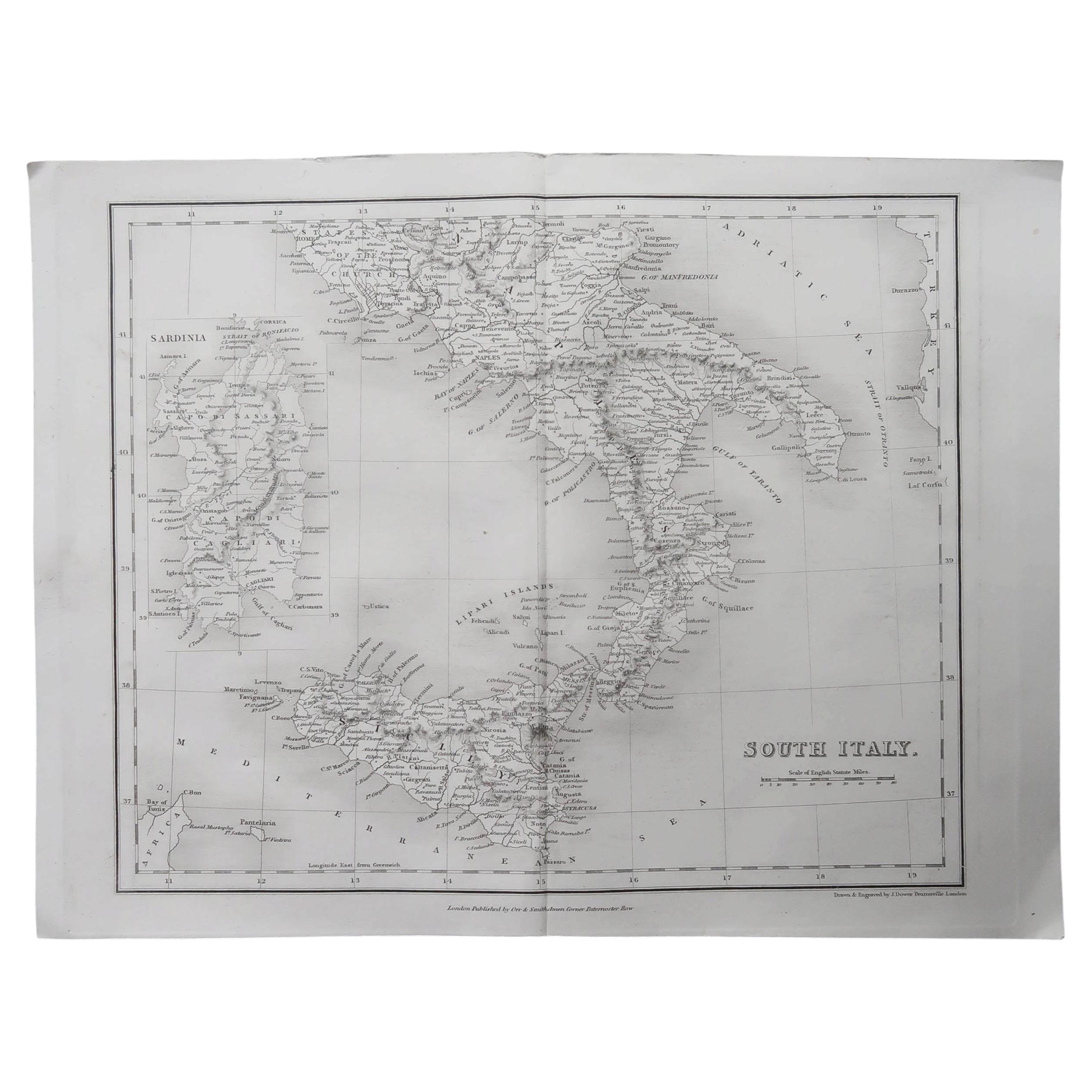 Original Antike aus Süditalien von J. Dower. Ungerahmt, CIRCA 1835 im Angebot