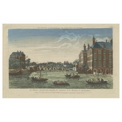 Antike Optica-Gravur des Amstel-Gebiets in Amsterdam, Holland