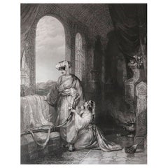 Antiker antiker orientalischer Druck  Datiert 1838