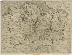 Denbighshire & Flintshire – Antique Map from Drayton’s Poly-Olbion, 1622
