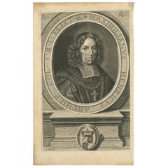 Original Antique Portrait of Maximilian Henry of Bavaria, 1725