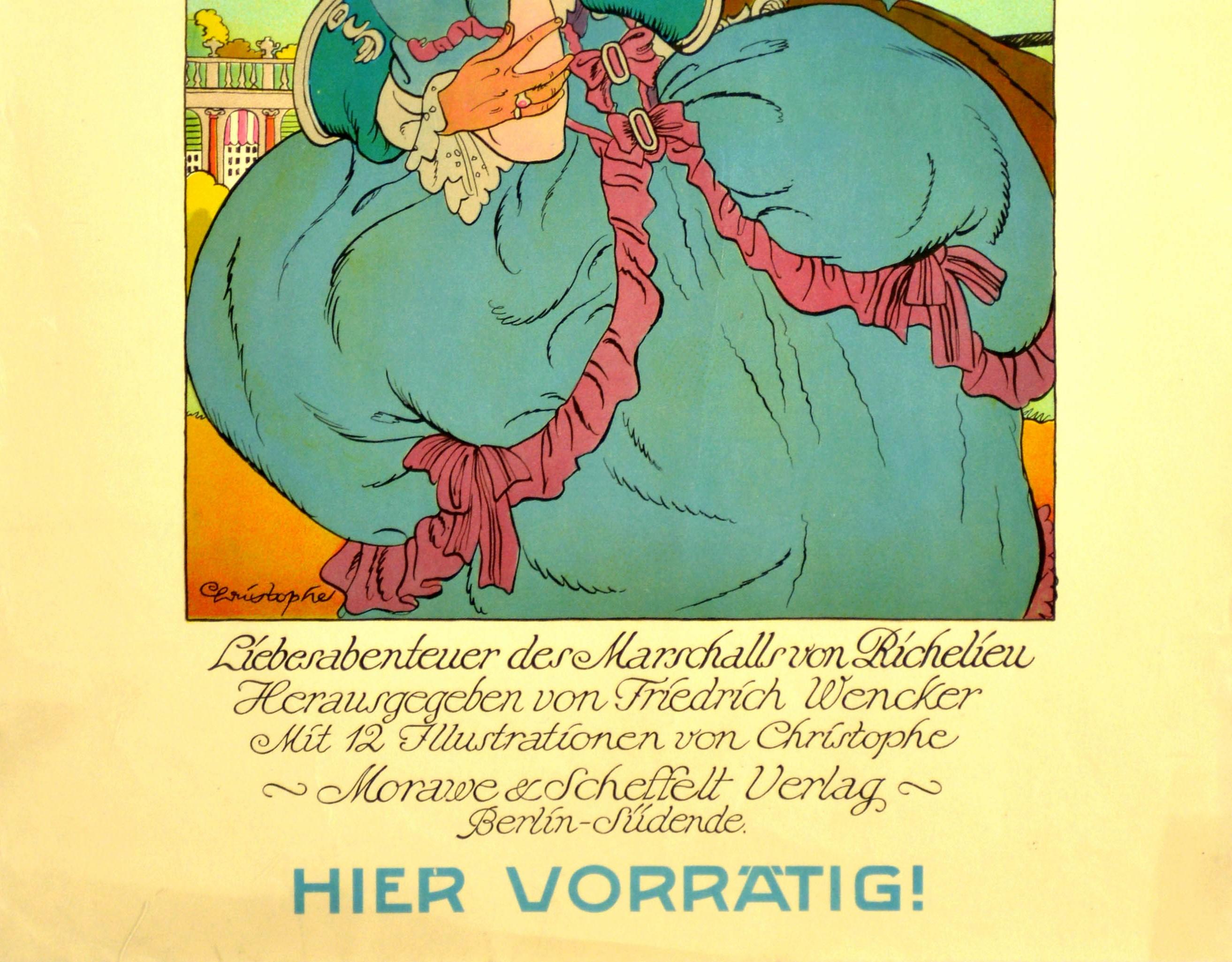 German Original Antique Poster Aber Herr Herzog Love Affairs Of Marshal De Richelieu For Sale