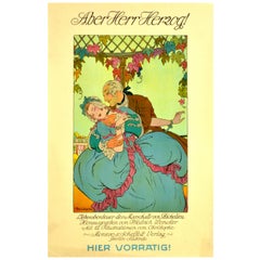 Affiche ancienne d'origine Aber Herr Herzog Amours du Maréchal de Richelieu