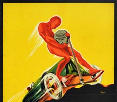 Original Antike Poster Gabriel Stoßdämpfer Rückstoßdämpfer Classic Auto Kunst