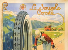 Original Antique Poster Goodrich Tires Master Of The Road Le Maitre De La Route