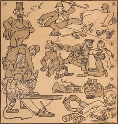 Original Antique Poster Soviet Russia Civil War Red Army Recruitment Capitalist