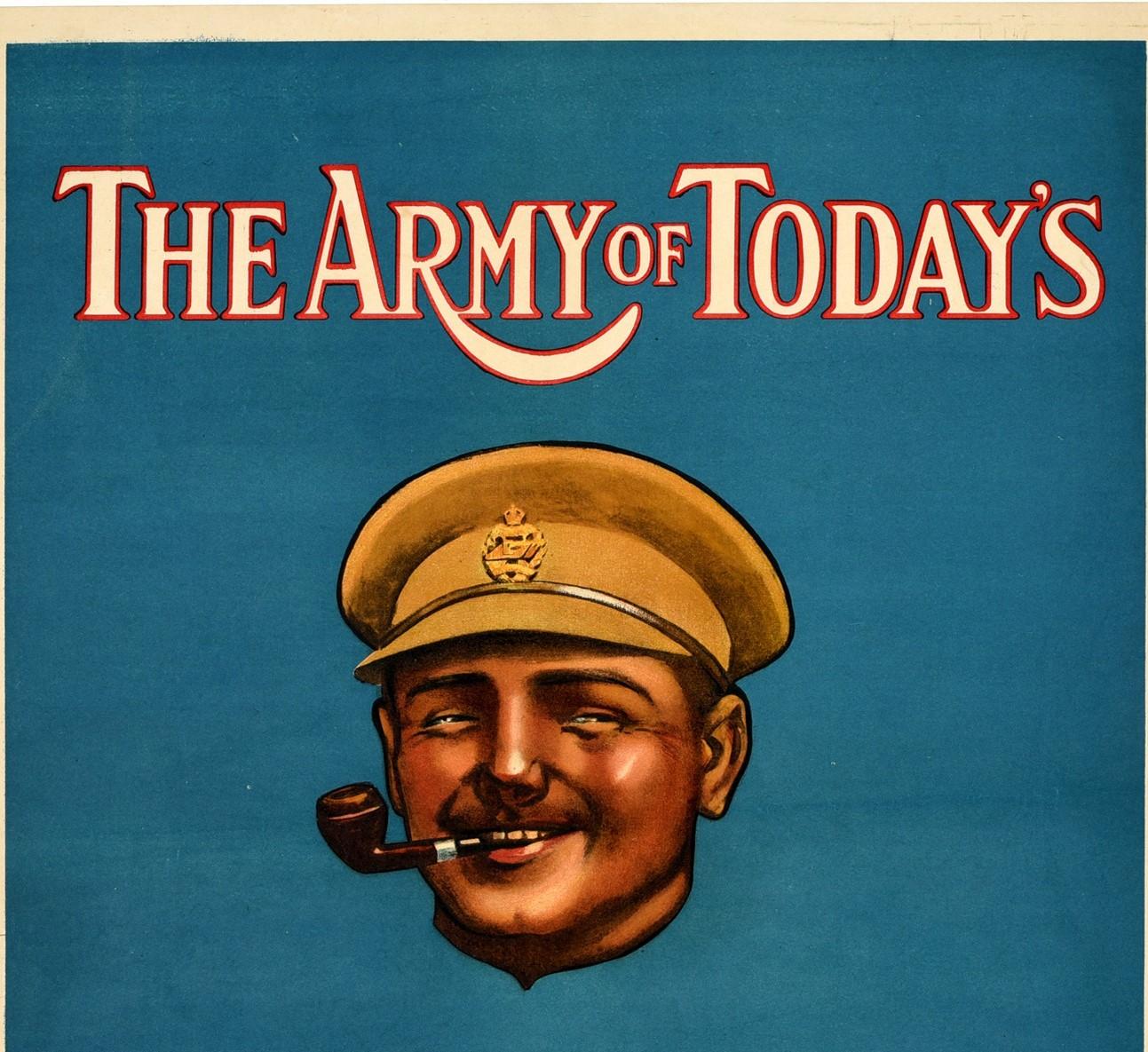 Britannique Affiche vintage d'origine The Army Of Today's All Right - Recrutement de l'armée britannique en vente