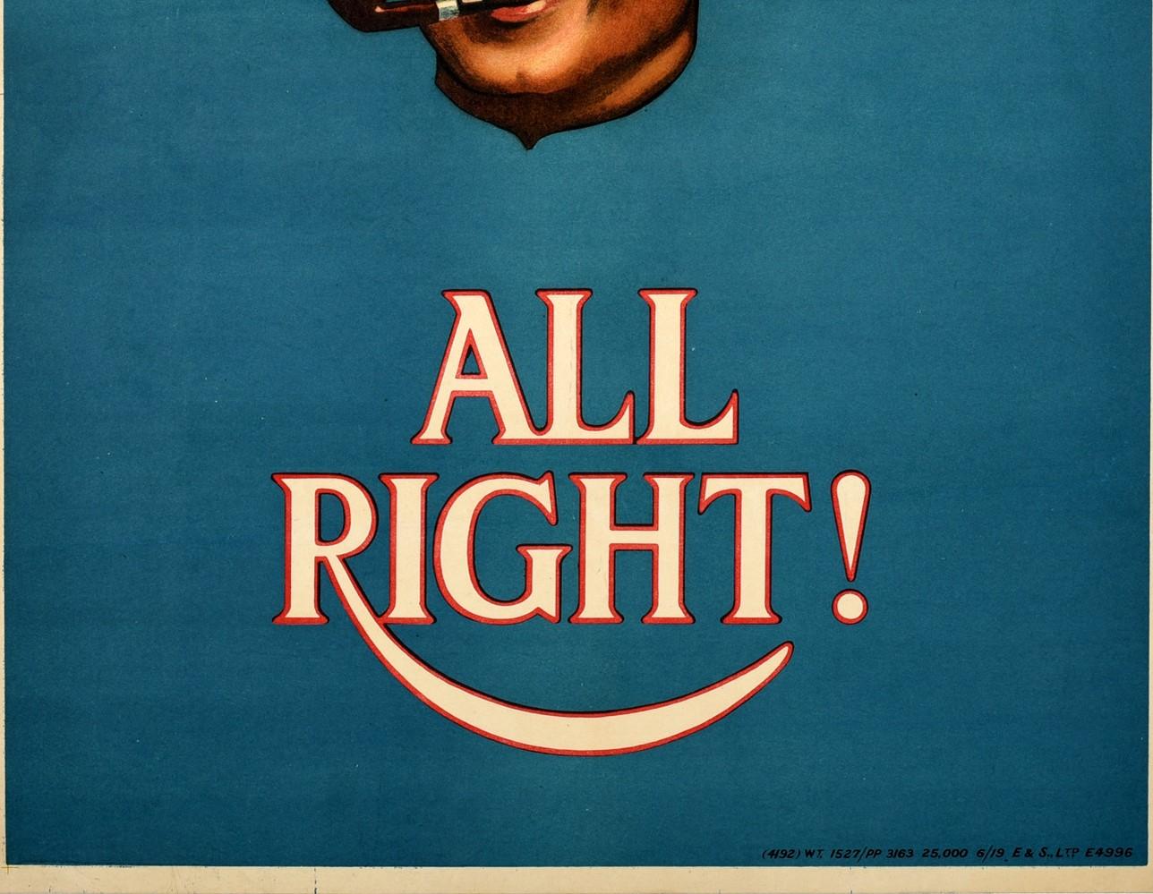 Affiche vintage d'origine The Army Of Today's All Right - Recrutement de l'armée britannique Excellent état - En vente à London, GB