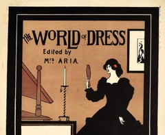 Original Antique Poster The World Of Dress Fashion London Paris Vienna New York