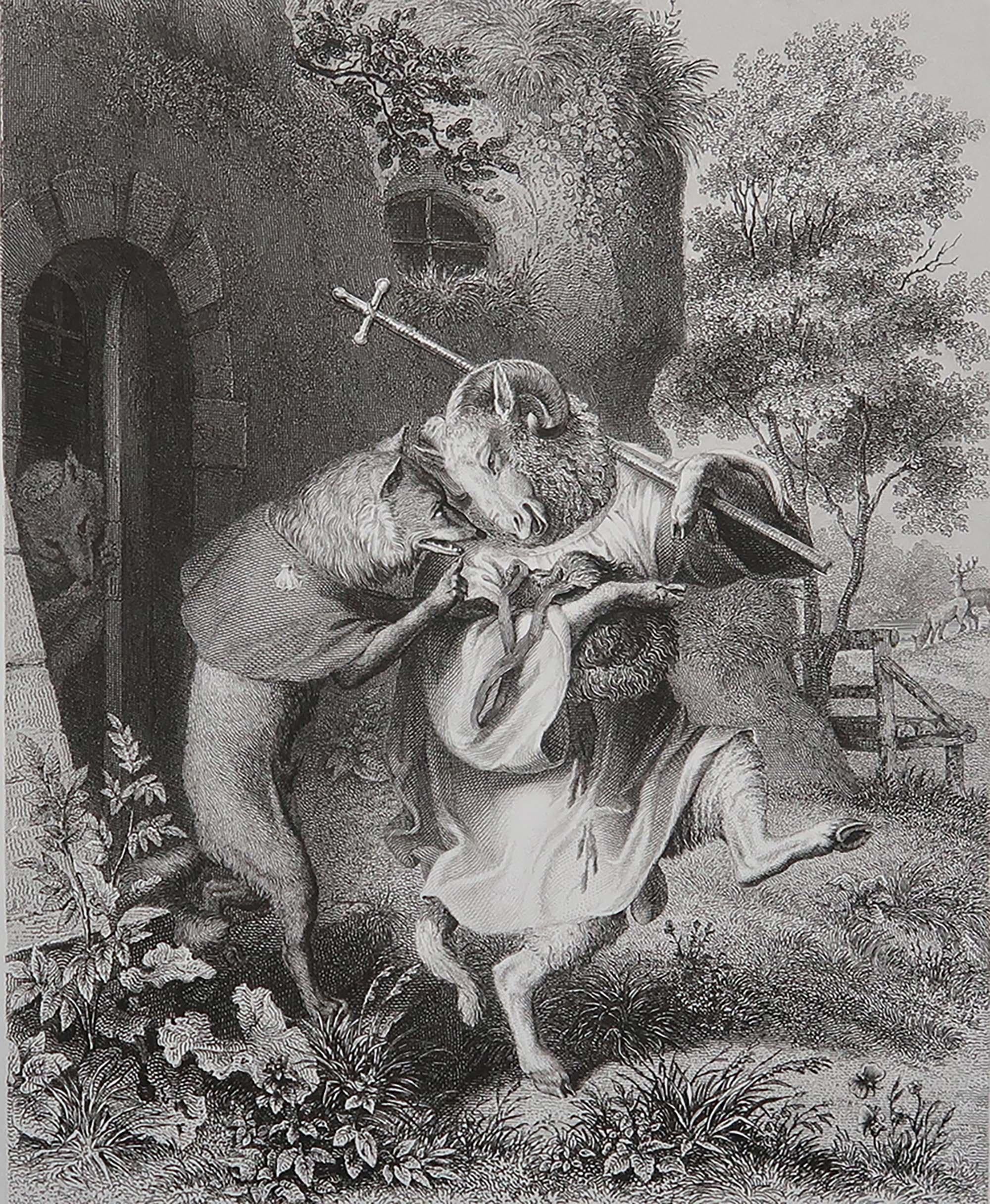 Belle image de Heinrich Leutemann

De la série Reynard Le Renard

Gravure sur acier fin

Publié par A.H. Payne C.C. 1850

Non encadré.

