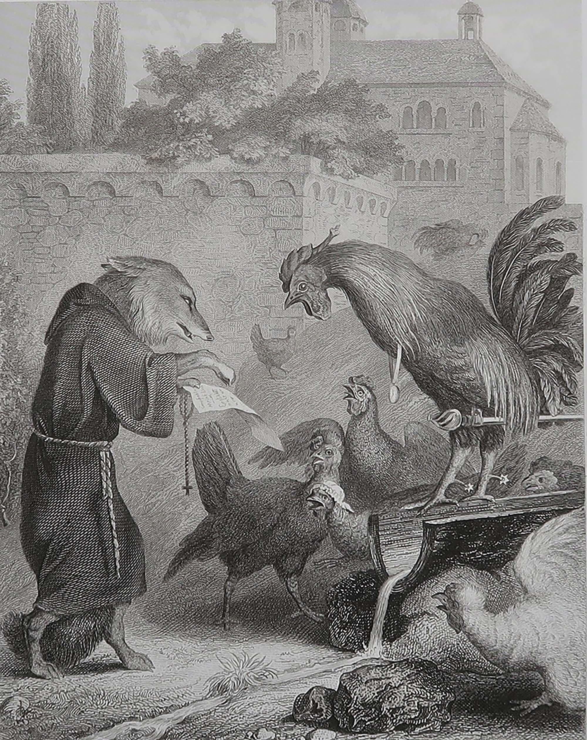 Großartiges Bild von Heinrich Leutemann

Aus der Serie Reynard der Fuchs

Feiner Stahlstich

Veröffentlicht von A.H. Payne C.1850

Ungerahmt.

