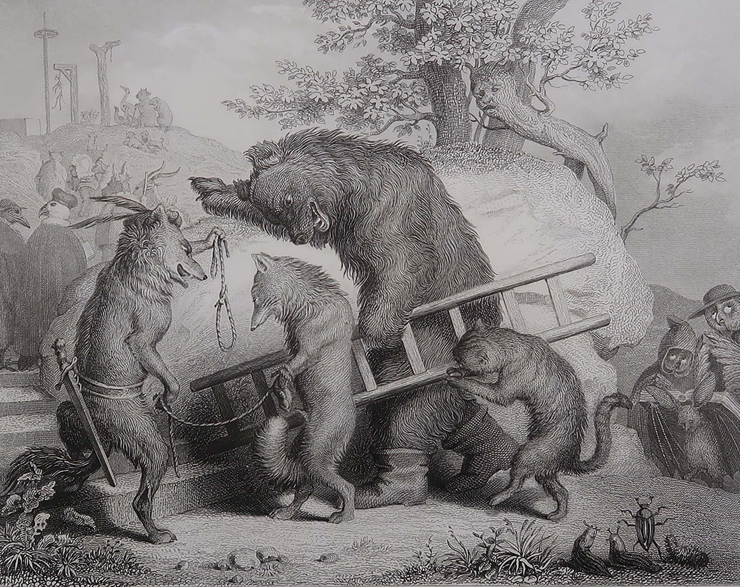 Belle image de Heinrich Leutemann

De la série Reynard Le Renard

Gravure sur acier fin

Publié par A.H. Payne C.C. 1850

Non encadré.

