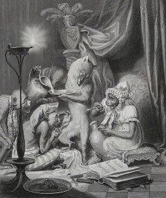 Original Antique Print After H. Leutemann, Reynard the Fox Shorn