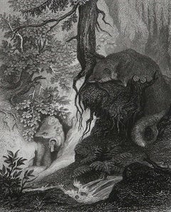 Original Antique Print After H. Leutemann, Reynard the Fox's Treasure