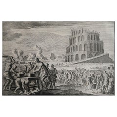 Original Antique Print After Jan Luyken, Amsterdam. Genesis XI. 1724