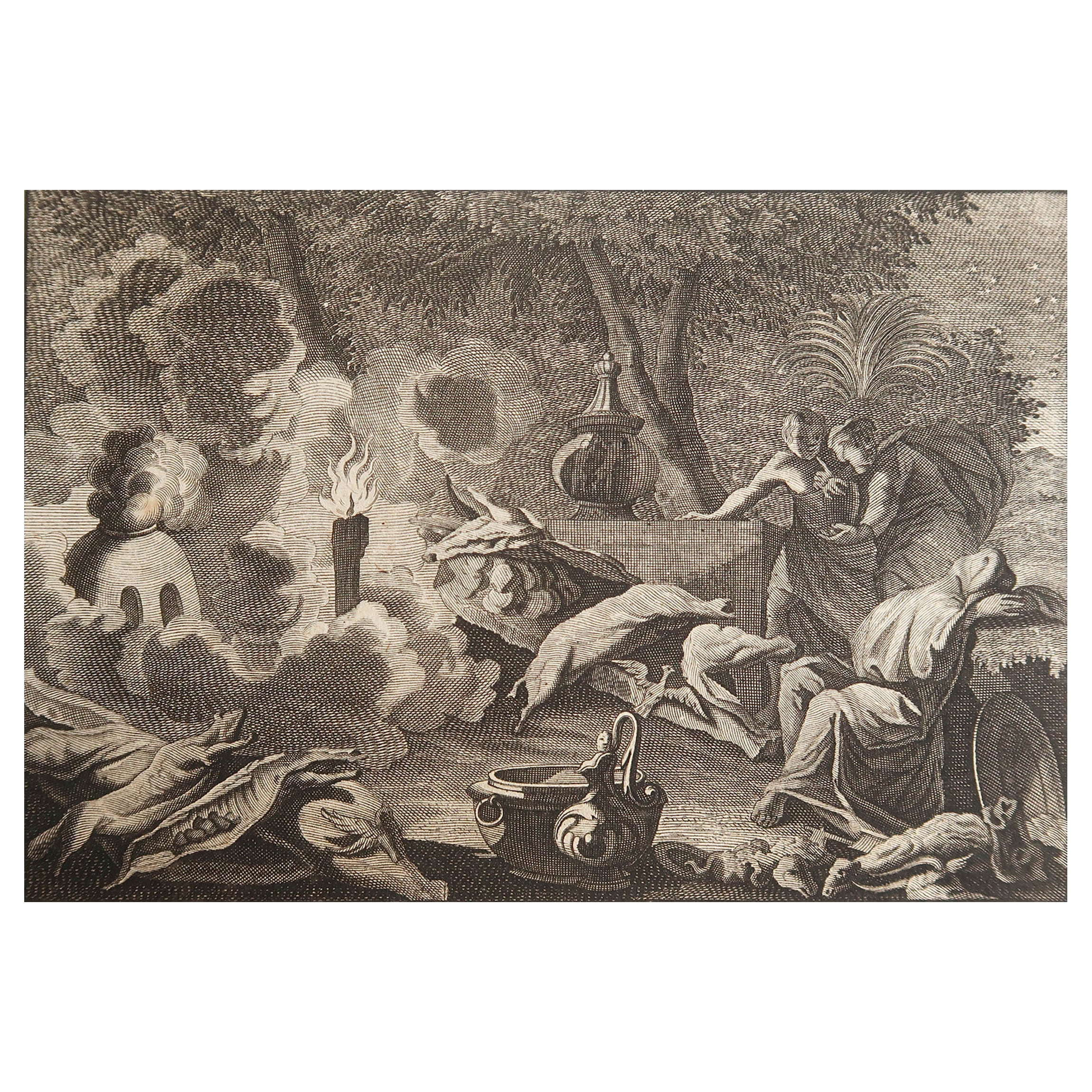 Original Antiker Druck nach Jan Luyken, Amsterdam, Genesis XV., 1724