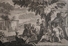 Original Antique Print After Jan Luyken, Amsterdam. Genesis XVIII. 1724