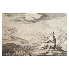 Impression d'origine ancienne d'après Jan Luyken, Amsterdam, Genesis XXI, 1724