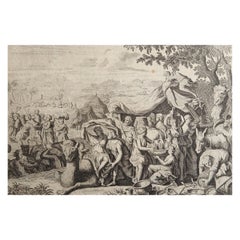 Impression originale ancienne d'après Jan Luyken, Amsterdam, Genesis XXXI, 1724
