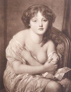 Original Antique Print After Jean-Baptiste Greuze. 1912