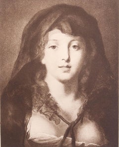 Original Antique Print After Jean-Baptiste Greuze. 1912