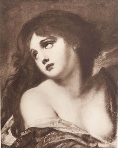 Grabado original antiguo según Jean-Baptiste Greuze. 1912