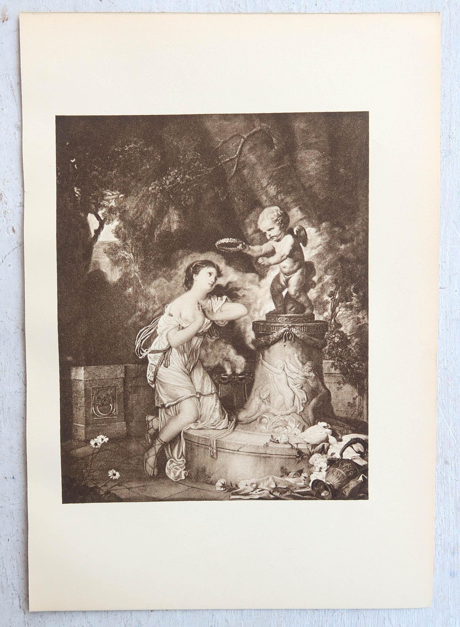 Louis XV Impression originale et ancienne d'après Jean-Baptiste Greuze. 1912 en vente
