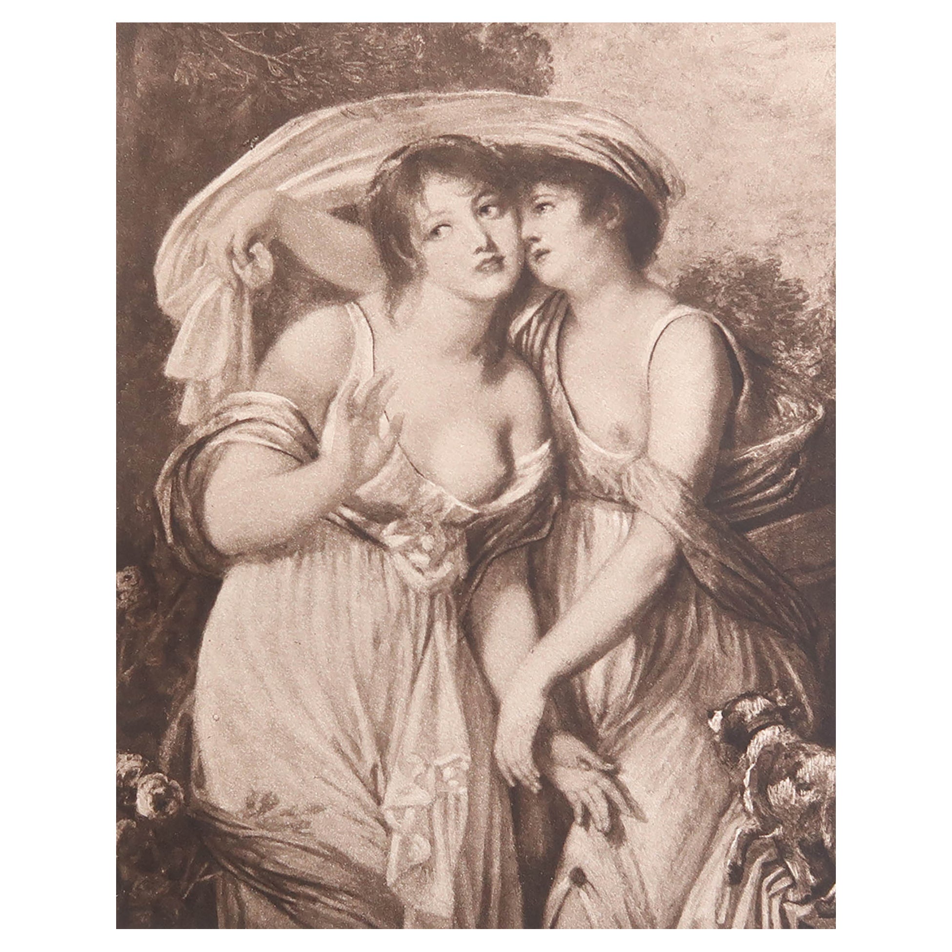 Original Antiker Druck nach Jean-Baptiste Greuze. 1912